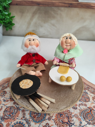 ست عروسک پارچهای نانپز کوچولو | دستدوز با اجاق و وسایل آشپزی