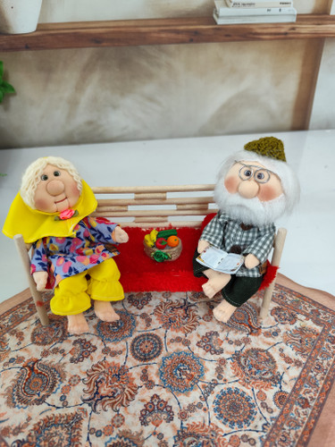 عروسک زوج ننهجون و آقاجون.عروسک نوستالژی