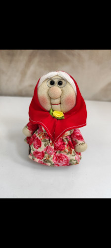 عروسک پارچهای ننهجون ۱۵ سانتی | دستدوز سنتی و بامزه